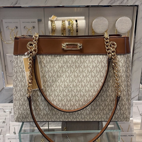 Michael Kors Handbags - Michael Kors Whitney Medium Signature Logo Tote Shoulder Bag
Vanilla
NWT